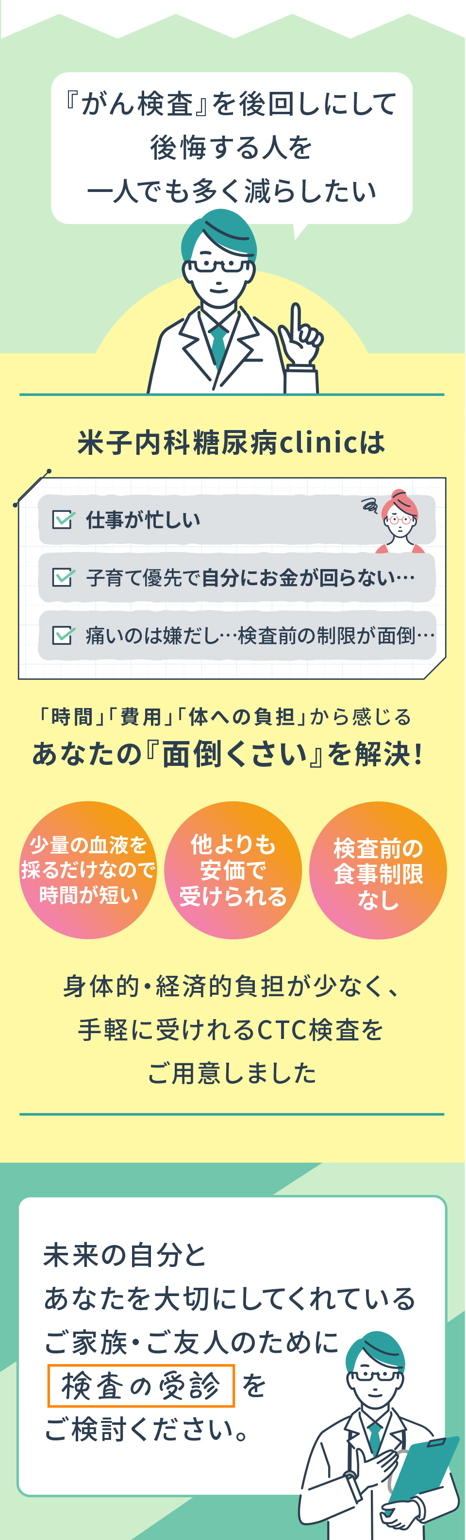 がん検査・治療ラボラトリーはあなたの『面倒くさい』を解決!